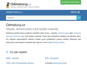 'odmaturuj.cz' screenshot