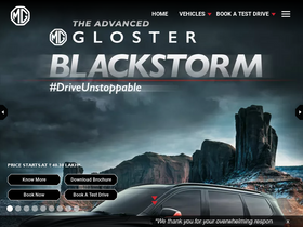 'mgmotor.co.in' screenshot