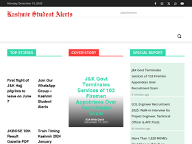 'kashmirstudentalerts.com' screenshot