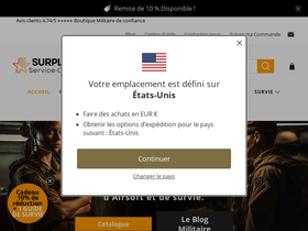 'surplus-militaires.fr' screenshot