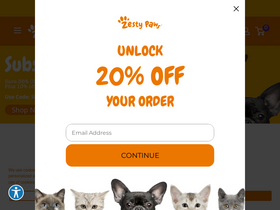'zestypaws.com' screenshot