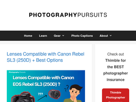 'photographypursuits.com' screenshot