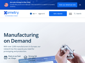 'xometry.eu' screenshot