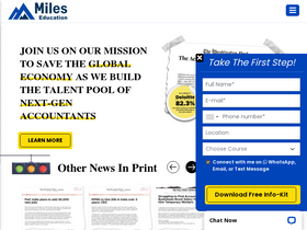 'mileseducation.com' screenshot