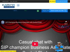 'karvyonline.com' screenshot