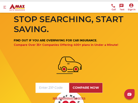'amaxinsurance.com' screenshot