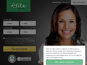 'elitedating.be' screenshot