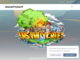 'insanitycraft.net' screenshot