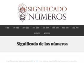 'significadodenumeros.com' screenshot