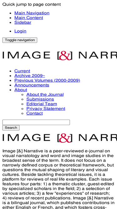 imageandnarrative.be