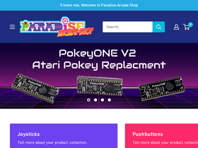 'paradisearcadeshop.com' screenshot