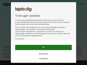'lejebolig.dk' screenshot