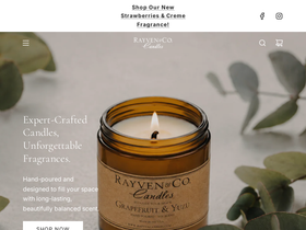 rayvencandles.com homepage screenshot