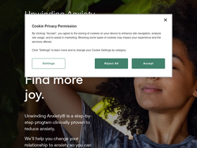 'unwindinganxiety.com' screenshot
