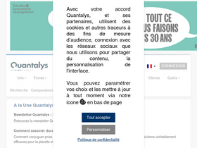 'quantalys.com' screenshot