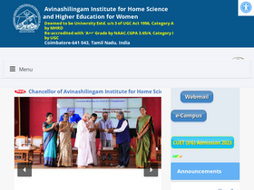 'avinuty.ac.in' screenshot