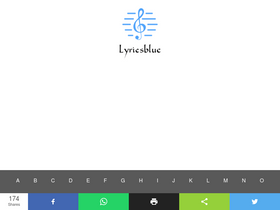 'lyricsblue.com' screenshot