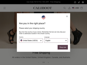 Caliboot website screenshot