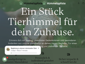 Himmelspfote homepage screenshot