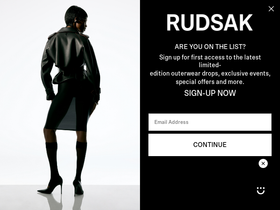 Rudsak homepage screenshot