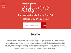 'wheretogowithkids.co.uk' screenshot