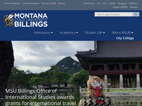 'msubillings.edu' screenshot