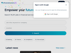 'efinancialcareers.dk' screenshot