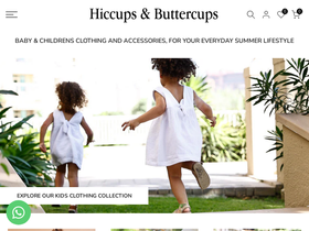 Hiccups & Buttercups homepage screenshot