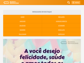 'mundodasmensagens.com' screenshot