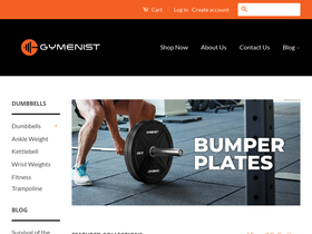 gymenist.com homepage screenshot