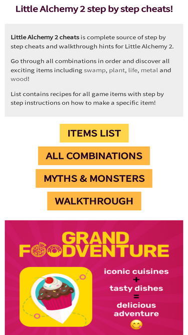 Little Alchemy 2 Cheats & Cheat Codes for Web Browser, Android, and iOS -  Cheat Code Central