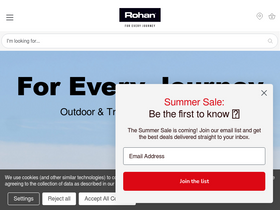 'rohan.co.uk' screenshot