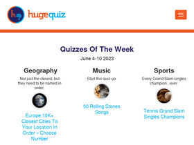 'hugequiz.com' screenshot