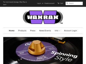 waxrax.com homepage screenshot