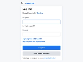 'saxoinvestor.dk' screenshot
