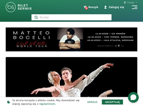 'biletserwis.pl' screenshot