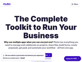 'plutio.com' screenshot