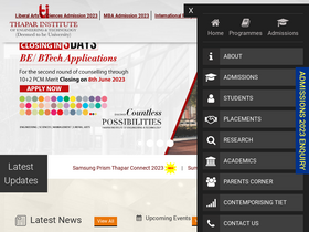 'thapar.edu' screenshot