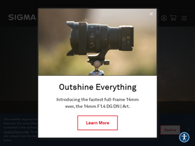 'sigmaphoto.com' screenshot