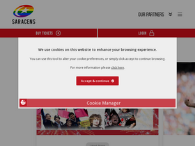 'saracens.com' screenshot