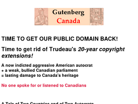 'gutenberg.ca' screenshot