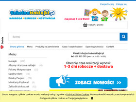 'szkolnenaklejki.pl' screenshot