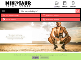 'minotaurfightstore.co.uk' screenshot