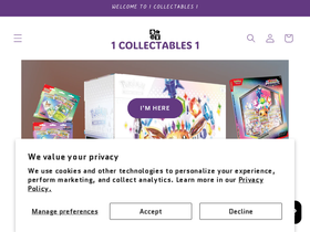 1collectables1 homepage screenshot