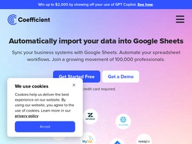 'coefficient.io' screenshot