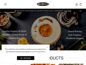 Drink Botanicals Ireland homepage screenshot