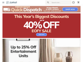 'zanui.com.au' screenshot