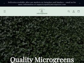 qualitymicrogreens.com homepage screenshot