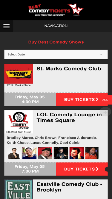 bestcomedytickets.com