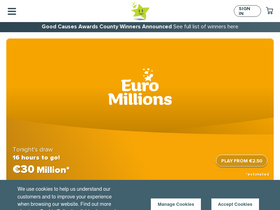 'lottery.ie' screenshot